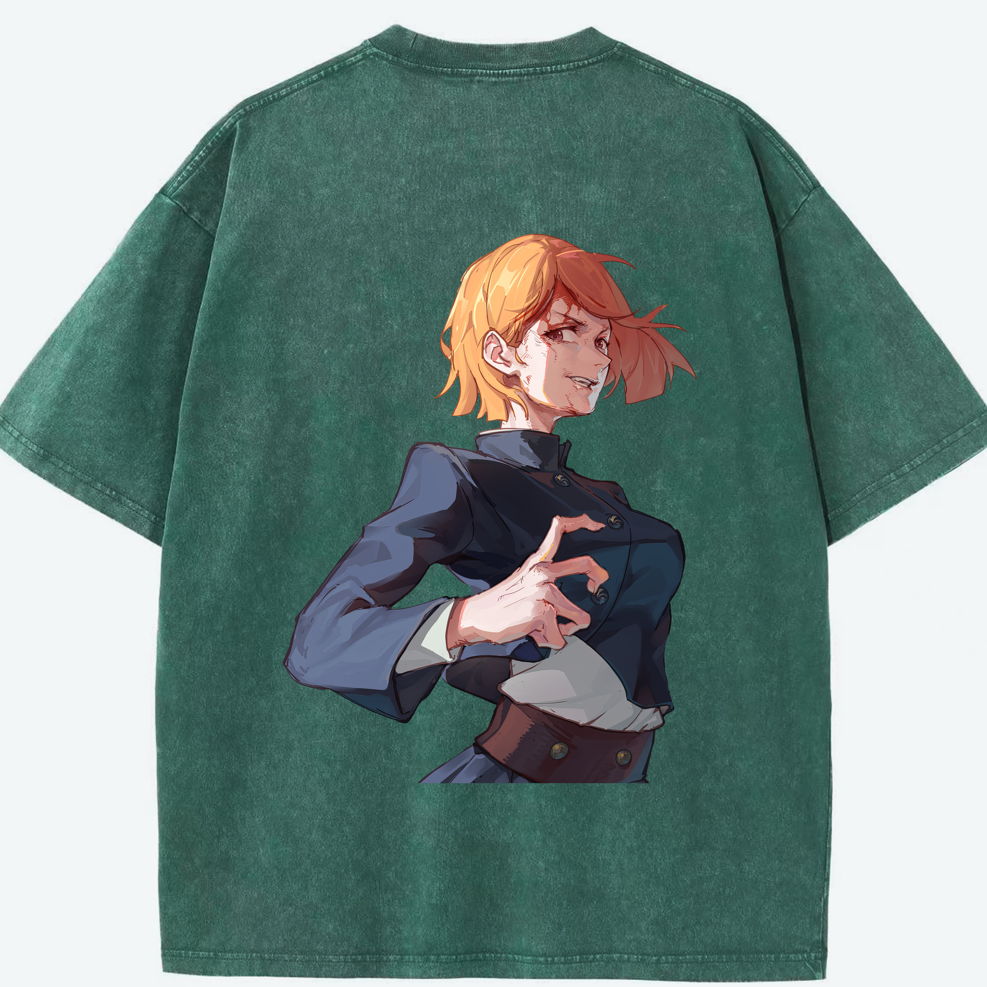 （画像用） 呪術廻戦 Jujutsu Kaisen 綿100% ヴィンテージ風 半袖Tシャツ（背面プリント）